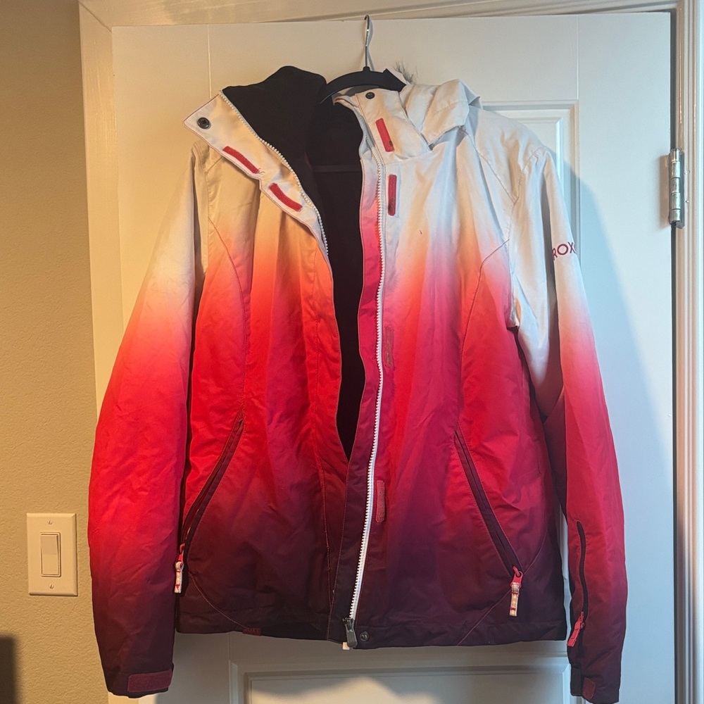 Gradient Red and White youth Jacket